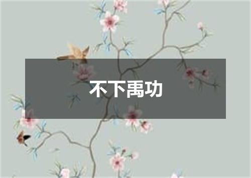 不下禹功