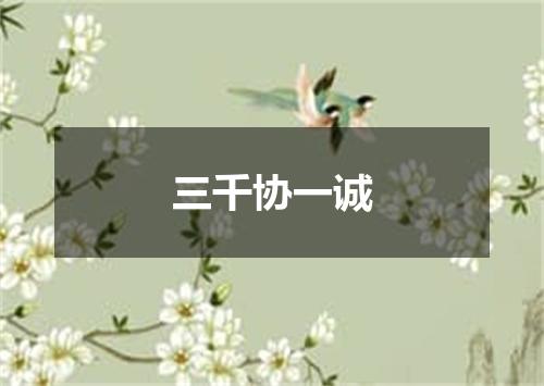 三千协一诚
