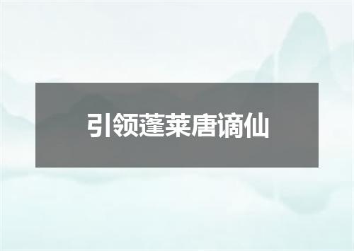 引领蓬莱唐谪仙