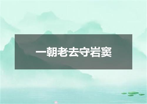一朝老去守岩窦