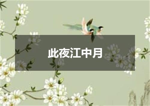 此夜江中月