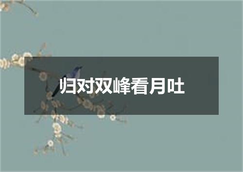 归对双峰看月吐