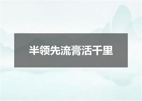 半领先流膏活千里