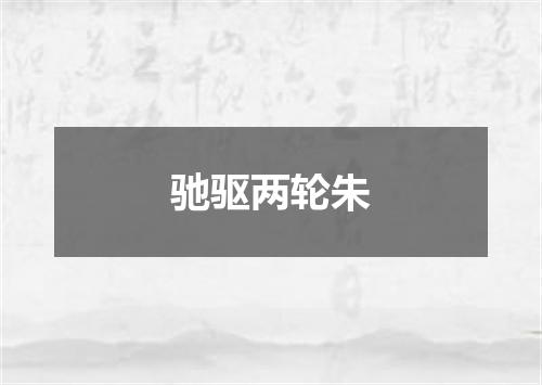 驰驱两轮朱