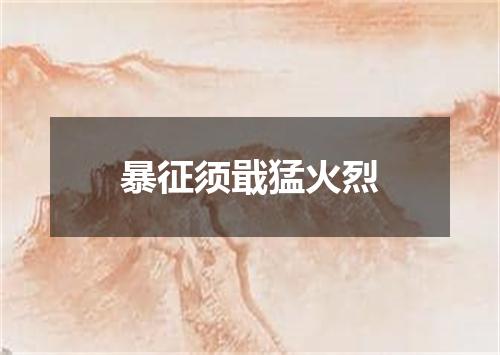 暴征须戢猛火烈