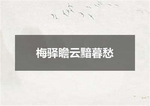 梅驿瞻云黯暮愁