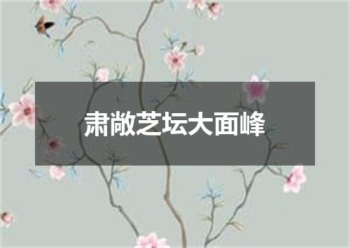 肃敞芝坛大面峰