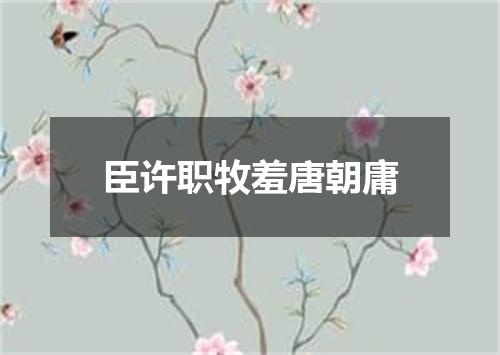臣许职牧羞唐朝庸