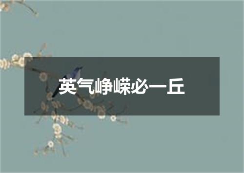 英气峥嵘必一丘