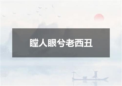瞠人眼兮老西丑