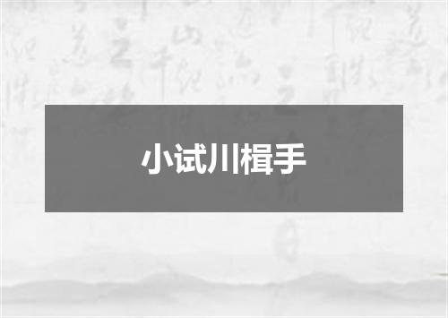 小试川楫手