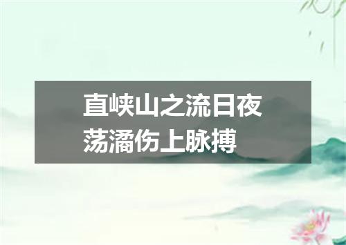 直峡山之流日夜荡潏伤上脉搏