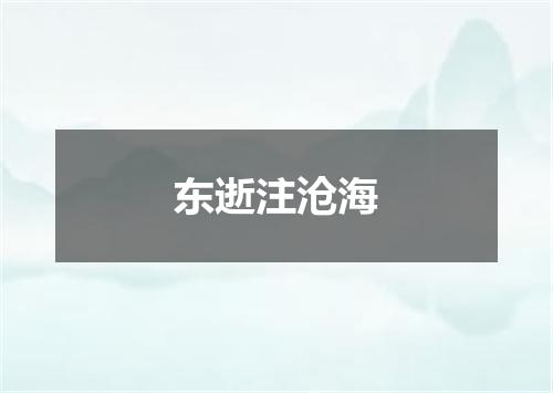东逝注沧海