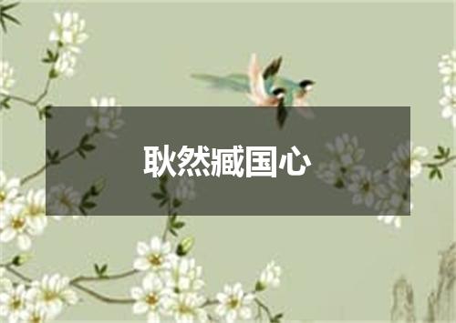 耿然臧国心