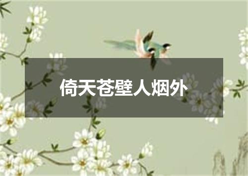 倚天苍壁人烟外