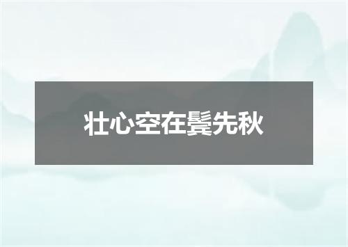 壮心空在鬓先秋