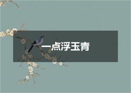 一点浮玉青