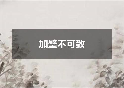 加璧不可致