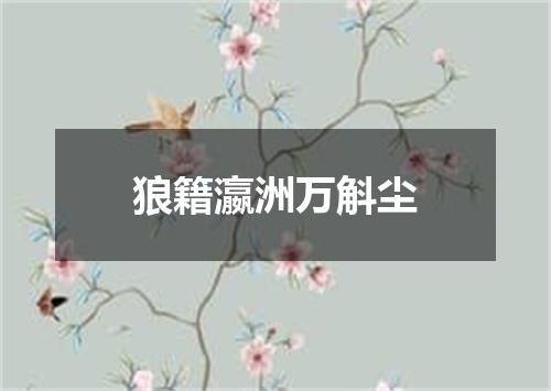 狼籍瀛洲万斛尘