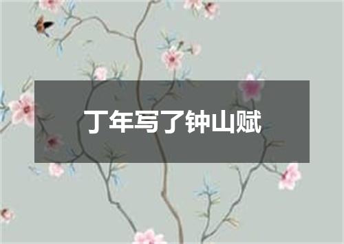 丁年写了钟山赋