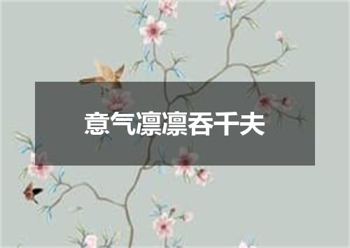 意气凛凛吞千夫