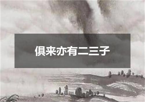 俱来亦有二三子