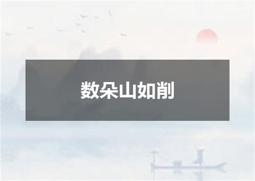 数朵山如削