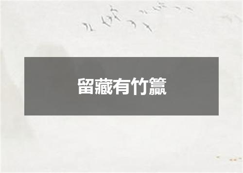 留藏有竹籯
