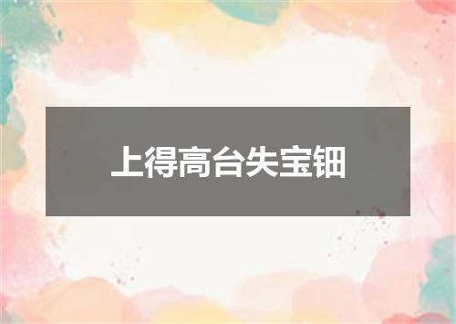 上得高台失宝钿