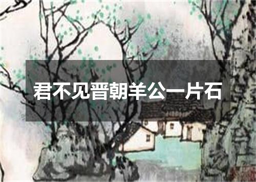君不见晋朝羊公一片石