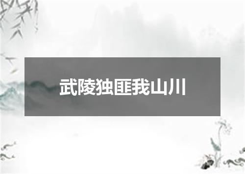 武陵独匪我山川