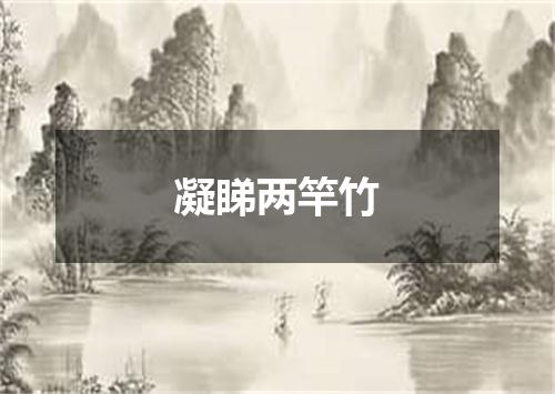 凝睇两竿竹
