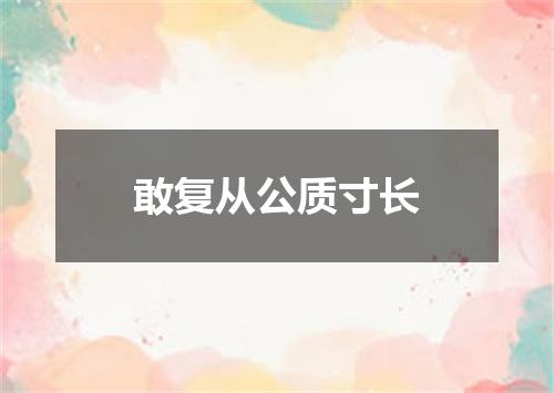 敢复从公质寸长