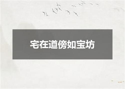 宅在道傍如宝坊