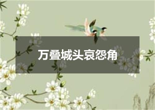 万叠城头哀怨角