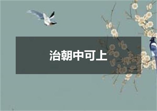 治朝中可上