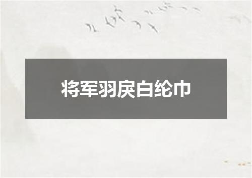 将军羽戾白纶巾