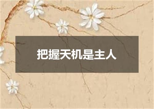 把握天机是主人