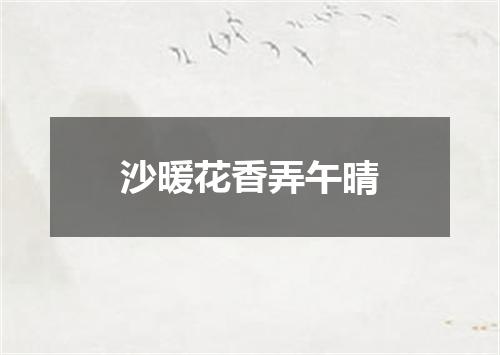 沙暖花香弄午晴