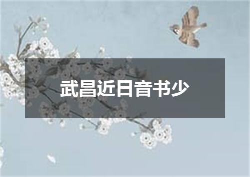 武昌近日音书少