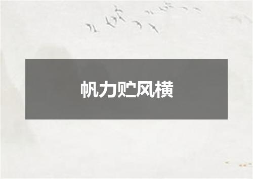 帆力贮风横