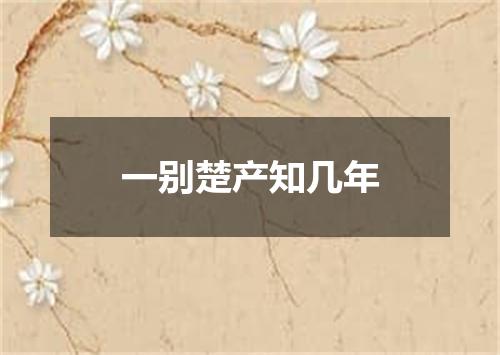 一别楚产知几年