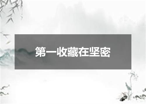 第一收藏在坚密