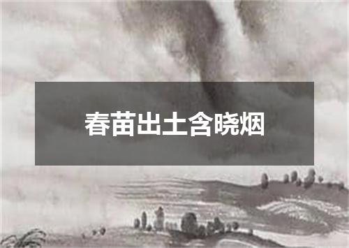 春苗出土含晓烟