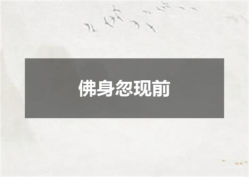 佛身忽现前