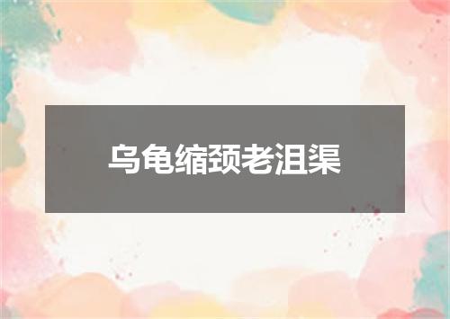 乌龟缩颈老沮渠