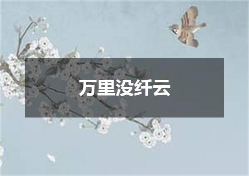 万里没纤云