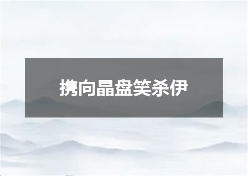 携向晶盘笑杀伊