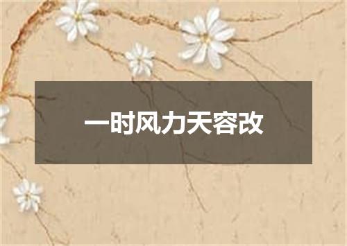 一时风力天容改