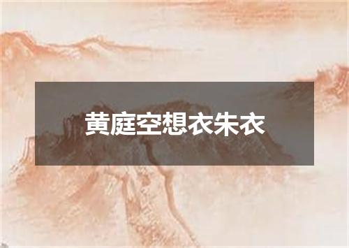 黄庭空想衣朱衣